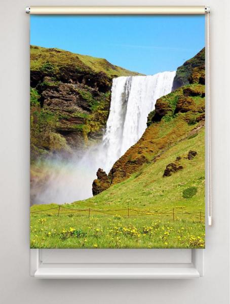 Rollo Seljalandsfoss, Rollo, Motivrollo, Rollo mit Druck, Fotorollo, bedrucktes Rollo, Fensterrollo,verdunkelndes Rollo, Sonnenschutz Rollo
